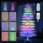 Dreamade 7ft Pre-Lit Artificial Christmas Tree with 923 Multicolored LED RGB Lights