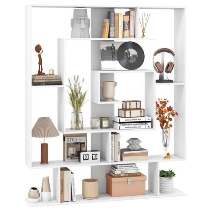 Dreamade 7-Tier Geometric Bookshelf