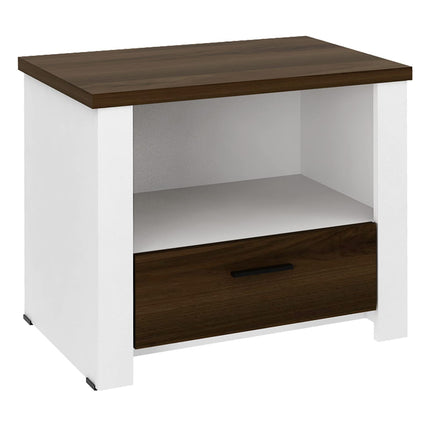 Dreamade Nightstand, End Table with Glide Sliding Drawer & Open Cabinet, Modern Sofa Side Table for Living Room