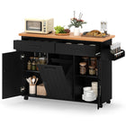 Dreamade Kitchen Island w/Trash Bag Storage