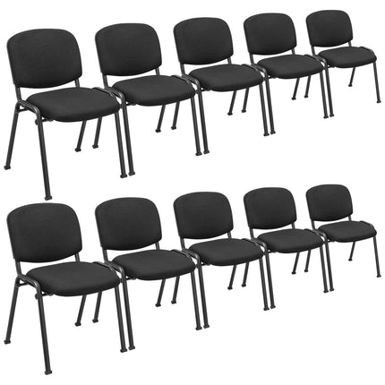 Dreamade 10-Pack Conference Chair Set - Stackable Guest Chair with Metal Frame