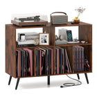 Dreamade Large Record Player Stand with Charging Station