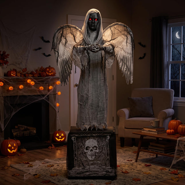 DREAMADE 5.5ft Halloween Animated Angel Ghost Statue