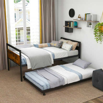 Dreamade Metal Daybed with Trundle