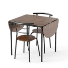 Dreamade 3-Piece Dining Table Set for 2 - Kitchen Table Chair Set with 55” Drop Leaf Dinner Table, Dining Chairs