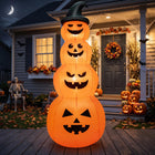 DREAMADE 8 FT Halloween Inflatable Pumpkin Stack 4-Tier Jack-O-Lantern