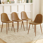 Dreamade Upholstered Dining Chairs Set of 4 PU Leather Kitchen Side Chairs w/Padded Seats