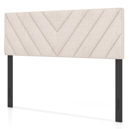 Dreamade Linen Upholstered Headboard, Adjustable Width Button Tufted Headboard