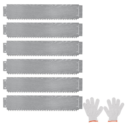 Dreamade 6 Pack Galvanized Steel Landscape Edging