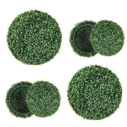 Dreamade 2 PCS 16 Inch Artificial Plant Topiary Ball, Round Faux Boxwood Balls Outdoor, Wedding and Home Décor