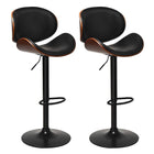 Dreamade Bar Stools Set of 2, Adjustable Swivel Barstools with Back
