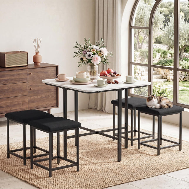 Dreamade Space-Saving Kitchen Table and Chairs Set for 4