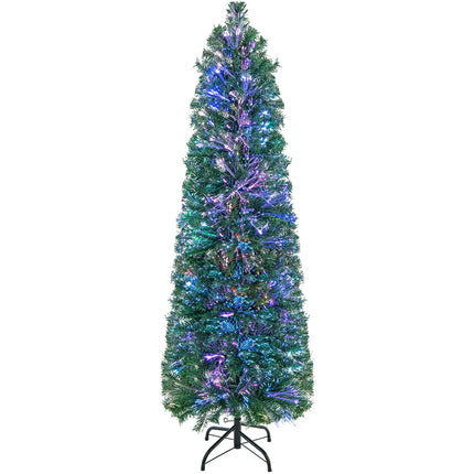 Dreamade 5ft Fiber Optic Pencil Christmas Tree Xmas Full Tree for Home Office Holiday Decor