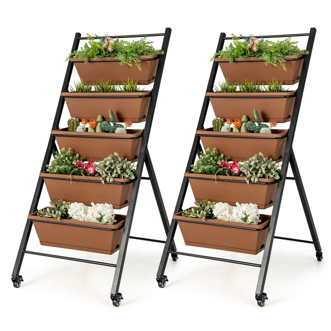 Dreamade Vertical Planter Raised Bed on Wheels