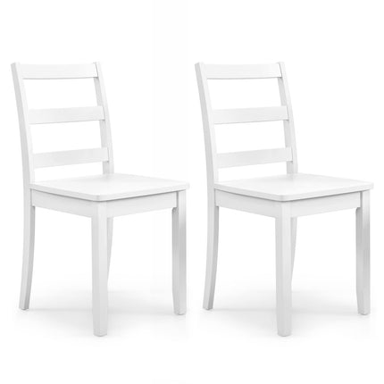 Wood Dining Chairs, White - Dreamade