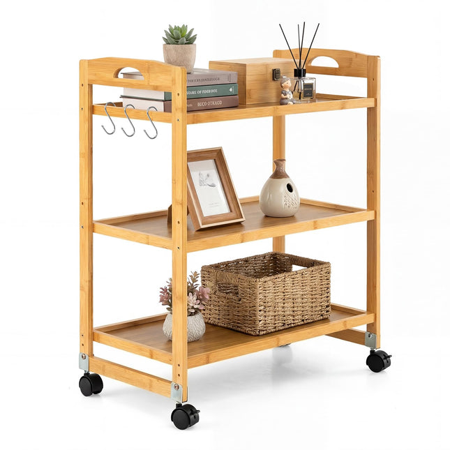 Dreamade 3-Tier Rolling Storage Cart for Living Dining Room