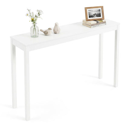 Dreamade Wood Console Table | 48" Narrow Entryway Table with Solid Wood Legs & Thickened Top