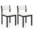 Dreamade Sherpa Kitchen Chairs with Wood Frame & Padded Seat