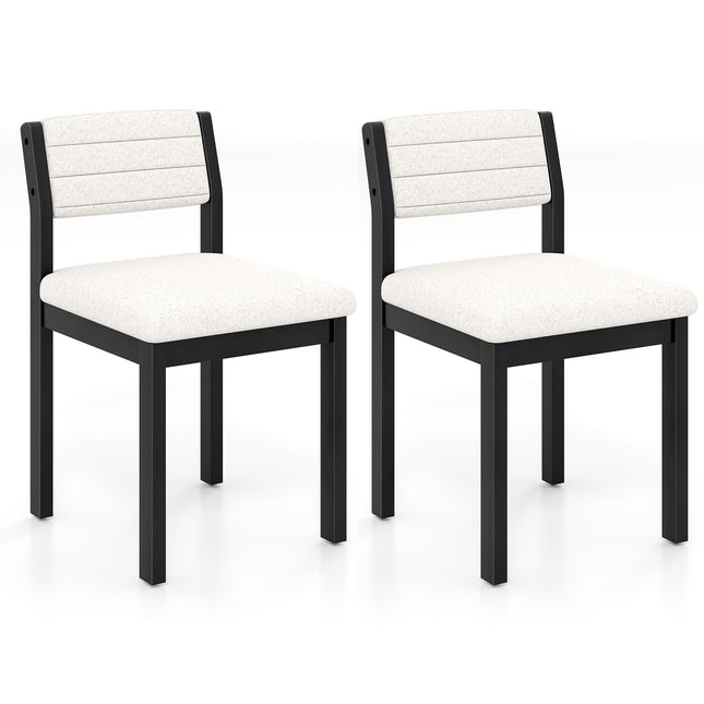 Dreamade Sherpa Kitchen Chairs with Wood Frame & Padded Seat