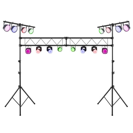 Dreamade DJ Light Stand, 14FT Lighting Truss System with 32 Lights Hold 220LBS Capacity