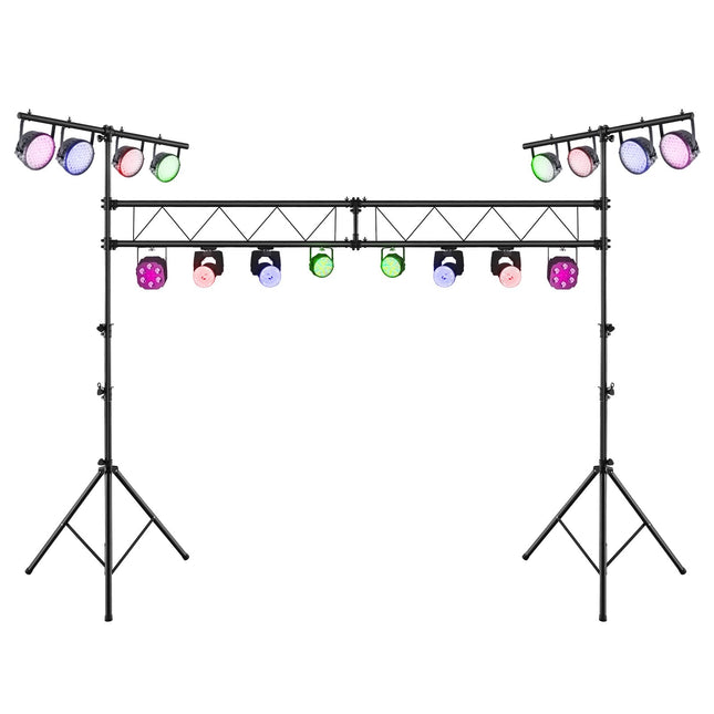 Dreamade DJ Light Stand, 14FT Lighting Truss System with 32 Lights Hold 220LBS Capacity