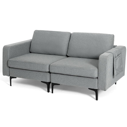Dreamade 2-Seat Sofa Couch, 66" L Modern Loveseat