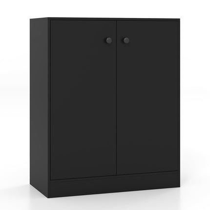 Dreamade 2 Door Storage Base Cabinet - Freestanding Floor Cabinet with 3-Tier Shelf