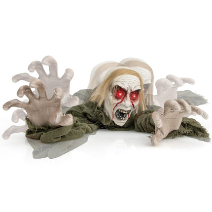 Dreamade Halloween Skeleton Groundbreaker Decoration, Sound-Actived Halloween Party Decoration