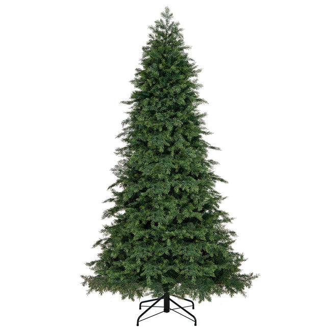 Dreamade 7.5ft Artificial Christmas Tree, Unlit Green Hinged Xmas Full Tree with 1019 Lush Branch Tips
