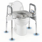 Dreamade Raised Toilet Seat with Handles | Toilet Seat Riser for Seniors w/Padded Arms