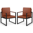 Dreamade Set of 2 Mid Century Modern Single Sofa Chairs with Cushions