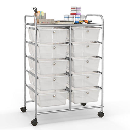 10 Drawers Rolling Cart, Classroom Organizers - Dreamade