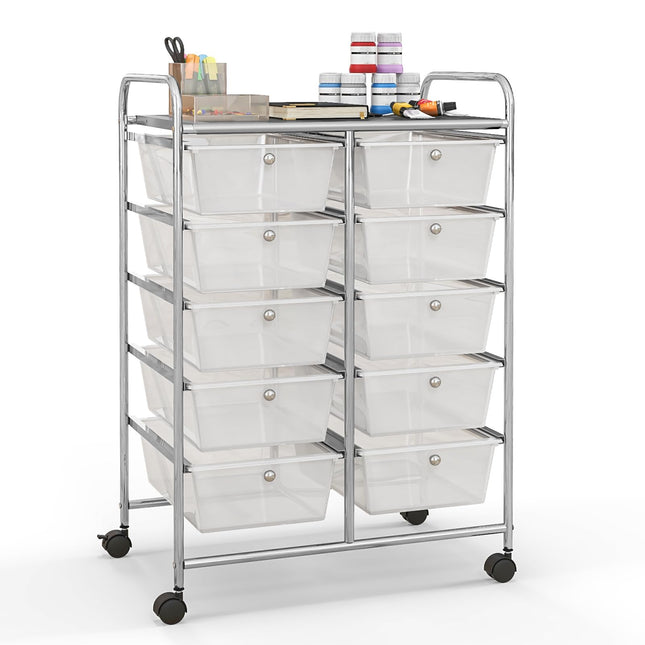10 Drawers Rolling Cart, Classroom Organizers - Dreamade