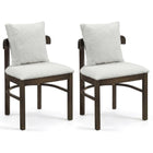 Dreamade Wood Dining Chairs Set of 2/4 w/Removable Pillow