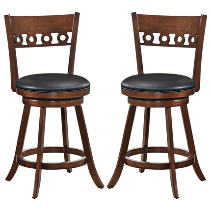 Dreamade Swivel Bar Stools, Counter Height Bar Chairs with Back