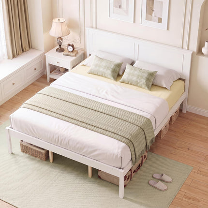 Dreamade Wood Queen/Full/Twin Size Bed Frame with Wooden Slat Support