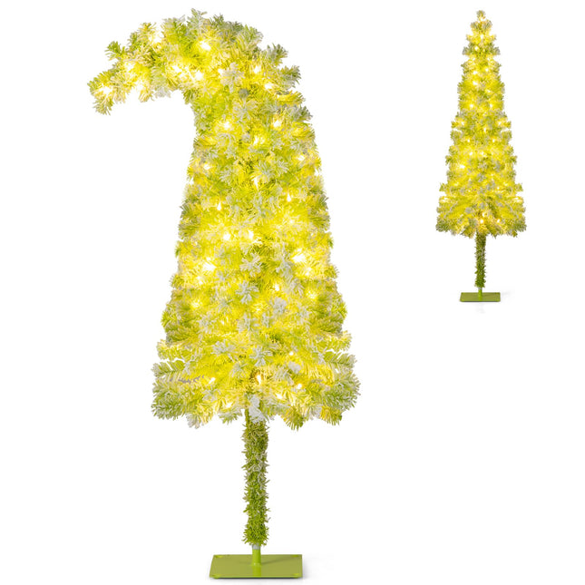 Dreamade 5FT / 6FT / 7FT Whimsical Christmas Tree | Bendable Grinchs Xmas Tree