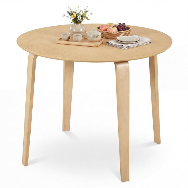 Dreamade 37.5" Wooden Kitchen Table with Solid Rubber Wood Legs