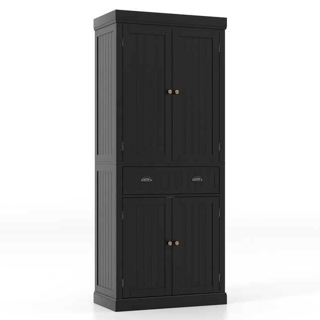 Dreamade Pantry Organizers and Storage, 72" Tall Kitchen Cabinet with 2-Door Cabinets & Drawer, Buffet Sideboard