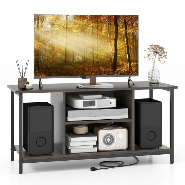Dreamade TV Stand for TV Up to 50” TVs, Entertainment Center with Charging Station, USB & Type C Ports