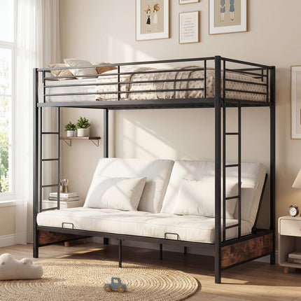 Dreamade Twin Over Twin Futon Bunk Bed