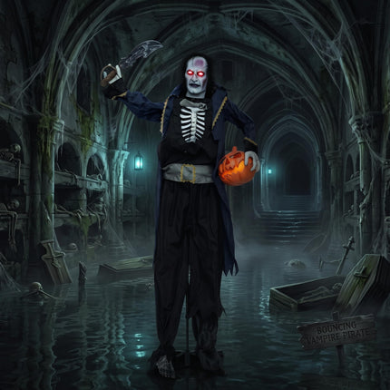 DREAMADE 6 FT Halloween Standing Pop-Up Headless Pirate Animatronic