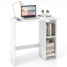 Dreamade Small Desk, Compact Study Writing Desk with 3-Position Adjustable Shelf, Anti-Toppling Kit