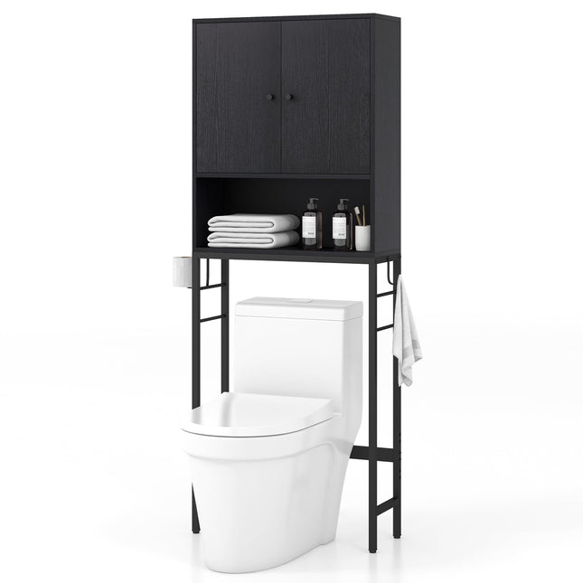 Dreamade Over The Toilet Storage Cabinet - Toilet Shelf Rack with Anti-Tip Device