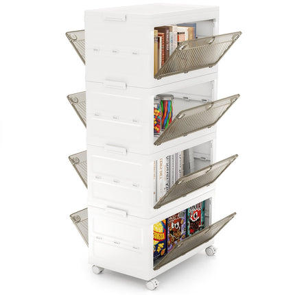 Dreamade 44 Gal Plastic Storage Bins with Lids for Living Room