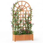 Dreamade Wooden Raised Garden Bed with Trellis 71