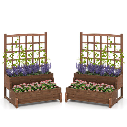 Dreamade Raised Garden Bed with Legs and Trellis