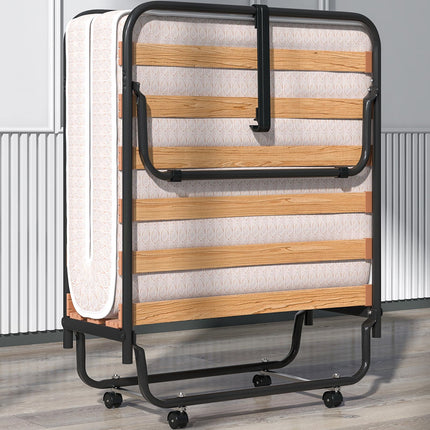 Dreamade Folding Bed with Mattress - Single Cot Foldable Bed with 4" Mattress for Adults