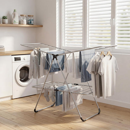 Dreamade Foldable Clothes Drying Rack for Indoor and Outdoor Use