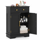 Floor Storage Cabinet with Doors Modern Buffet Sideboard with Drawer and Adjustable Shelf